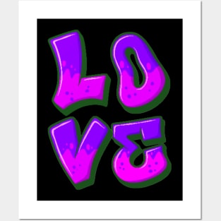 GRAFFITI STYLE LOVE SET DESIGN Posters and Art